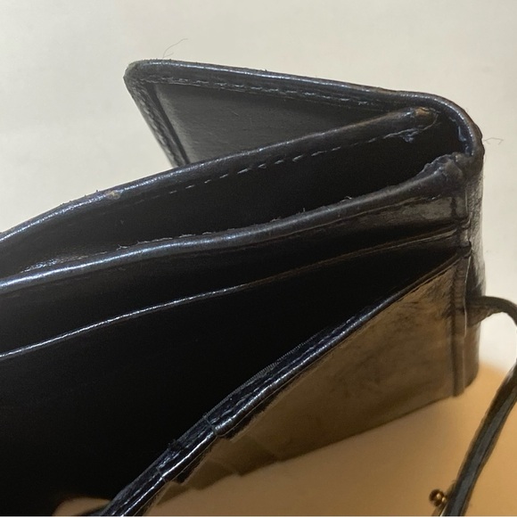 Coach Vintage  BLACK Leather Wallet w/Coin Unit Snap Closure - Picture 3 of 9